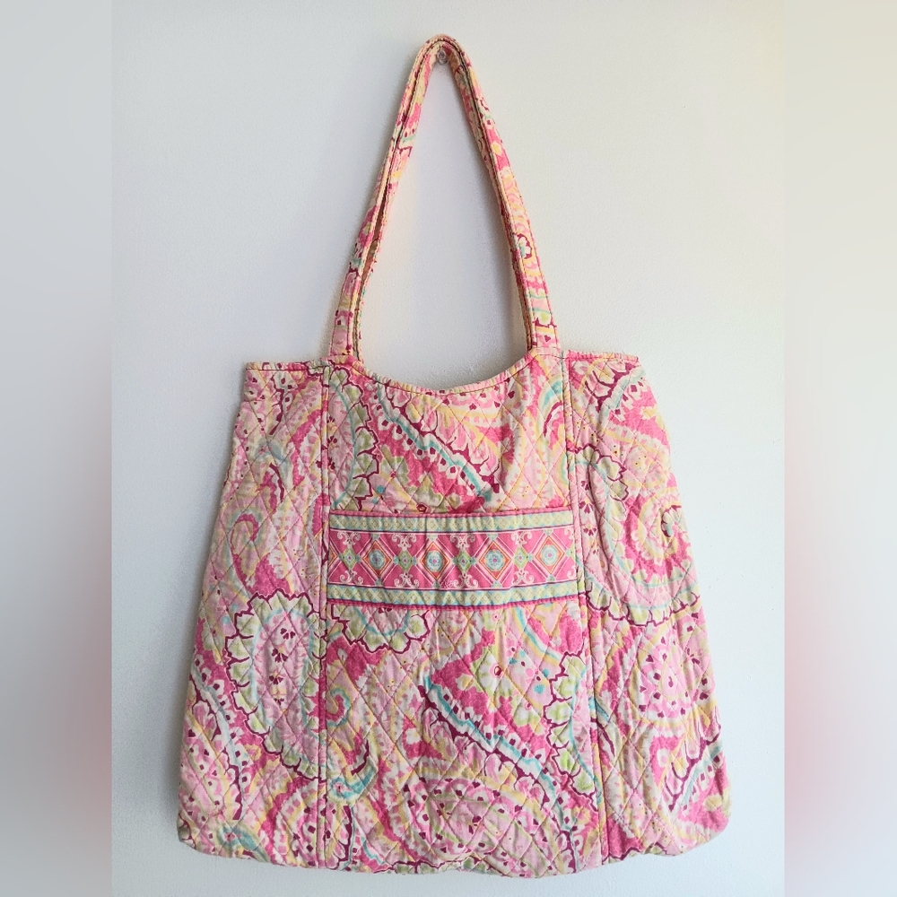 Vera Bradley Pink Paisley Quilted Tote
